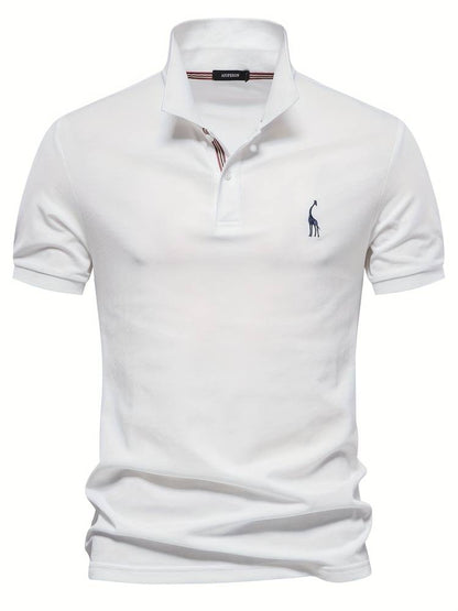 Poloshirt Slim Fit Klassiek met Korte Mouw