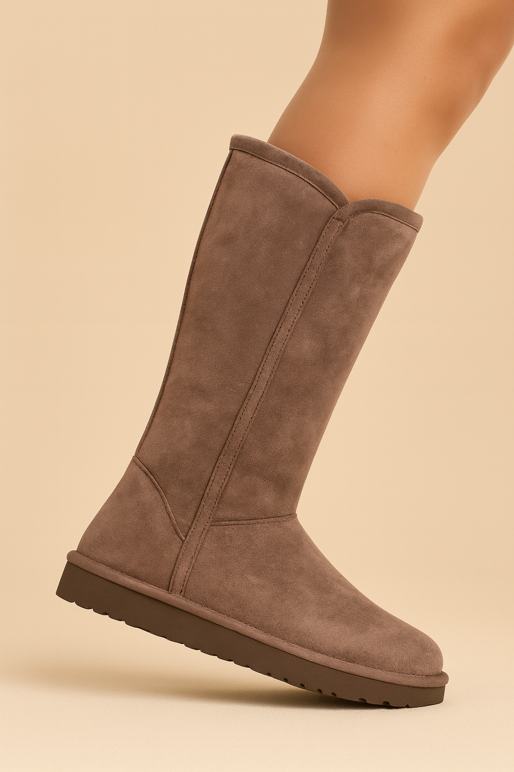Dames Winterboots Hoge Ebony Warme Voering Comfortabel - StudioMarella