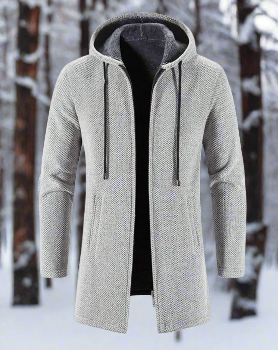 Heren Hoodie Zwart Lange Mouw Stijlvolle Jas