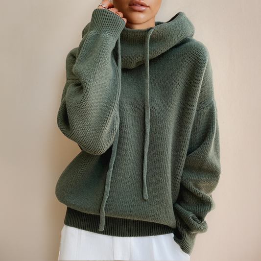 Zachte Gebreide Hoodie voor Vrouwen Stijlvolle Look - StudioMarella