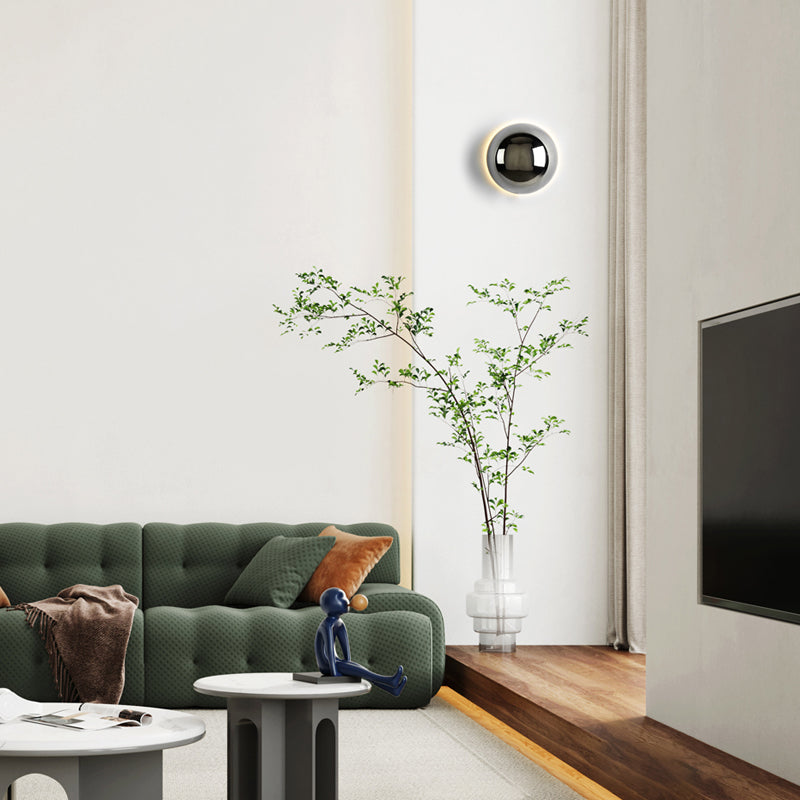 Ronde Wandlamp LED Glas IJzer Sfeerverlichting Hal Slaapkamer Woonkamer Minimalistische Wandverlichting Scandinavisch Interieur