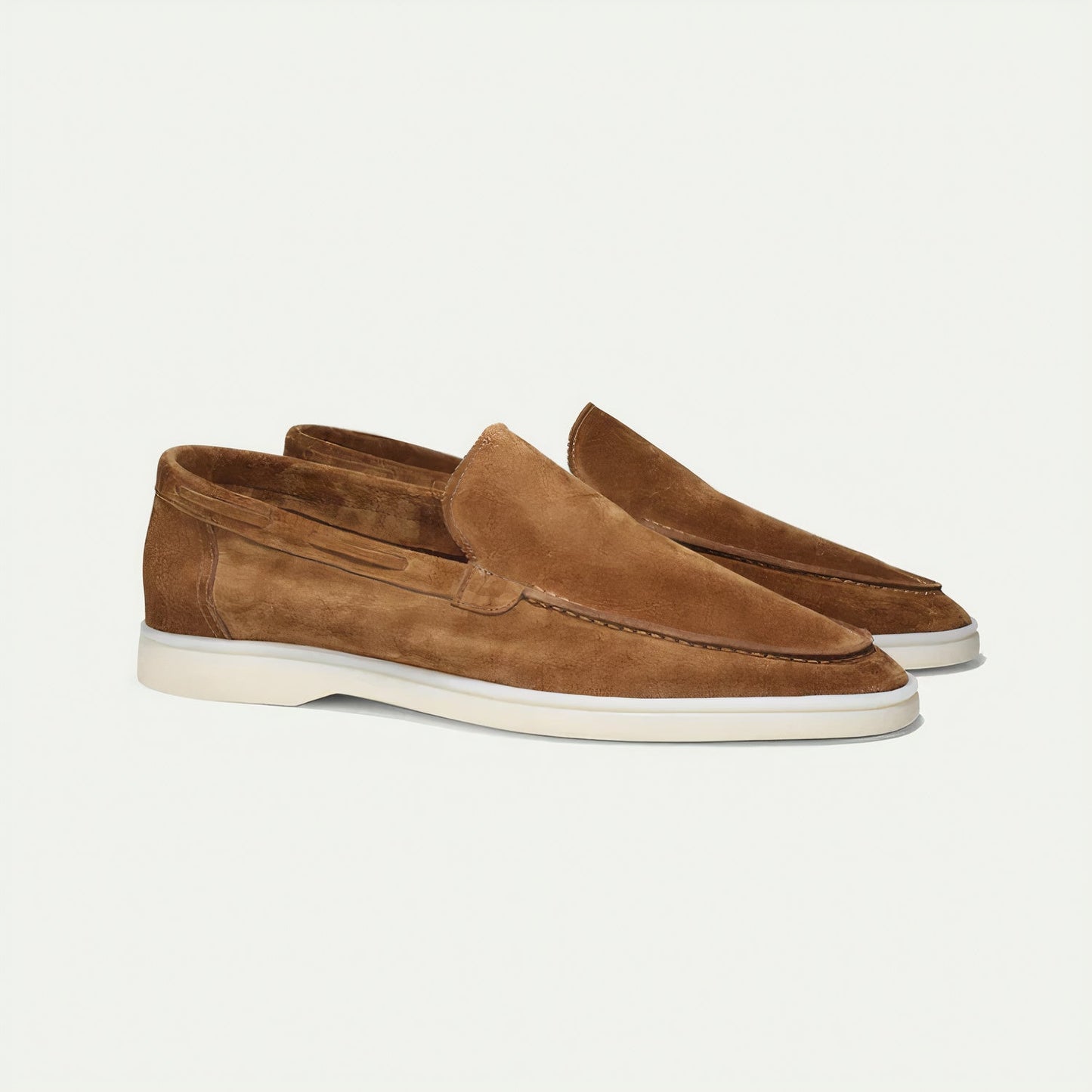 Zwarte Leren Loafers voor Heren Suède Klassieke Stijl