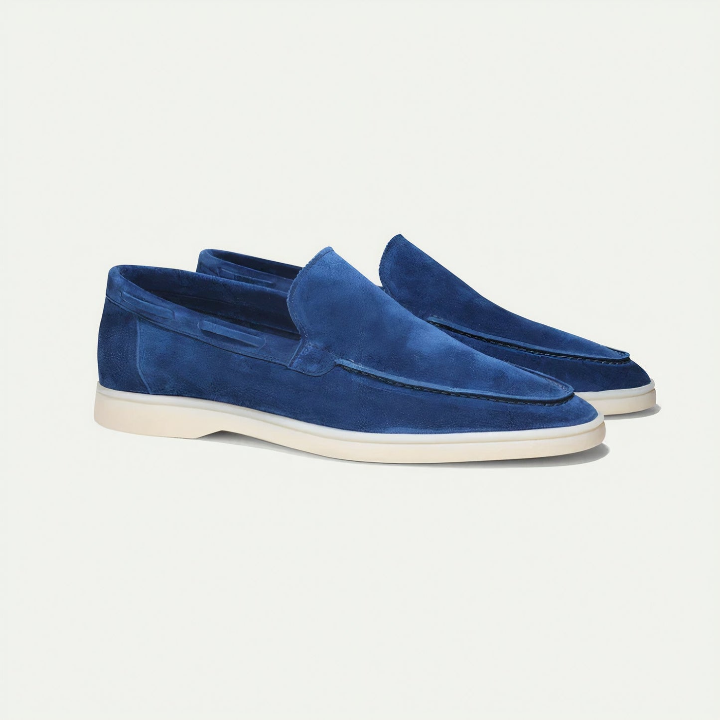 Zwarte Leren Loafers voor Heren Suède Klassieke Stijl