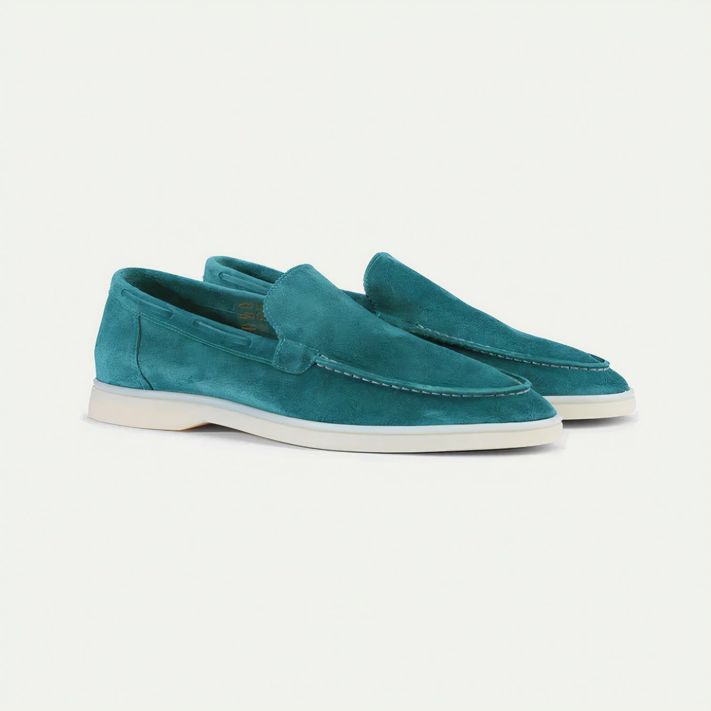Zwarte Leren Loafers voor Heren Suède Klassieke Stijl