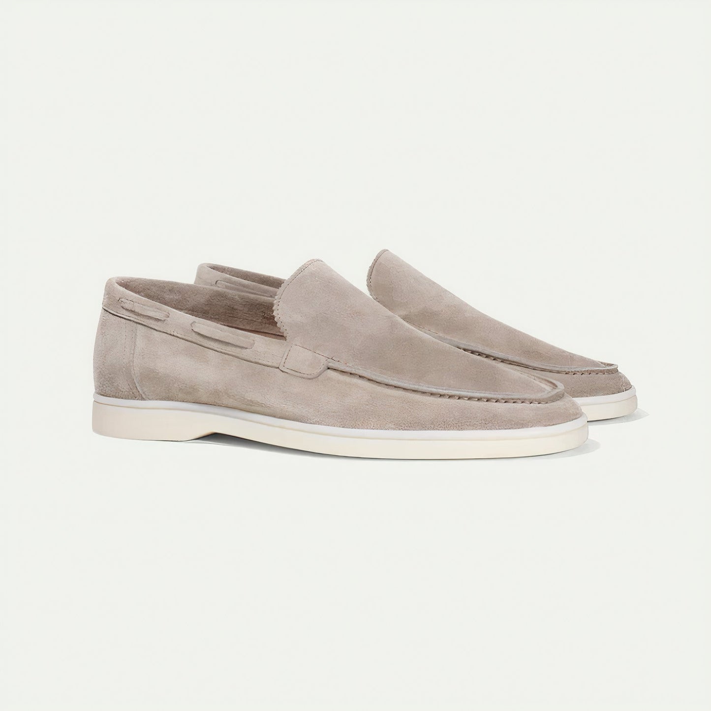 Zwarte Leren Loafers voor Heren Suède Klassieke Stijl