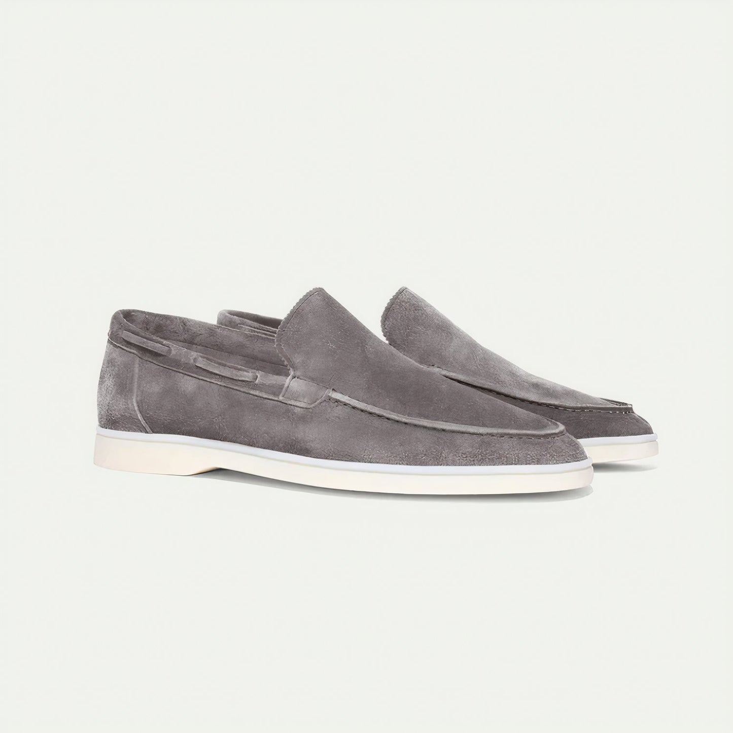 Zwarte Leren Loafers voor Heren Suède Klassieke Stijl