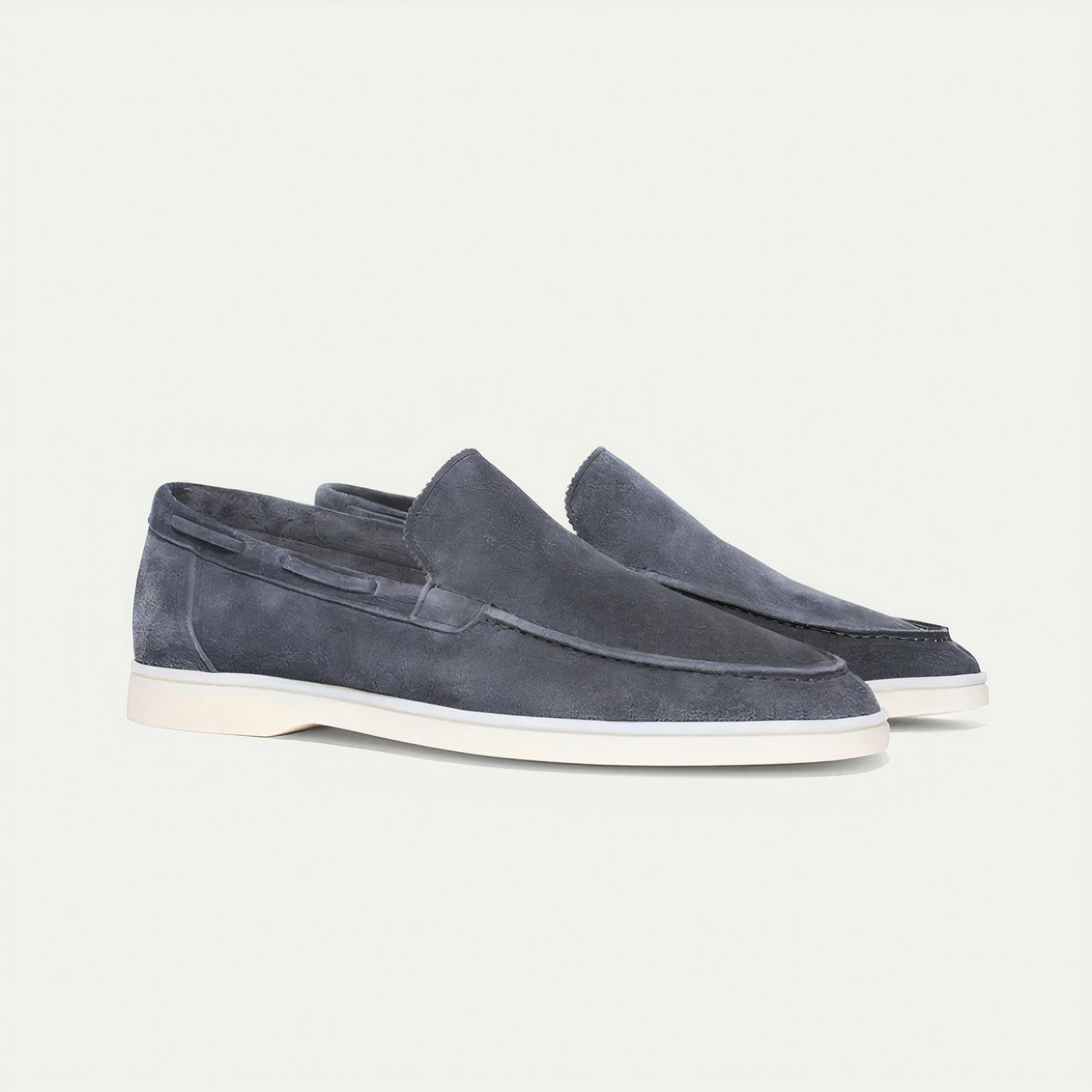 Zwarte Leren Loafers voor Heren Suède Klassieke Stijl