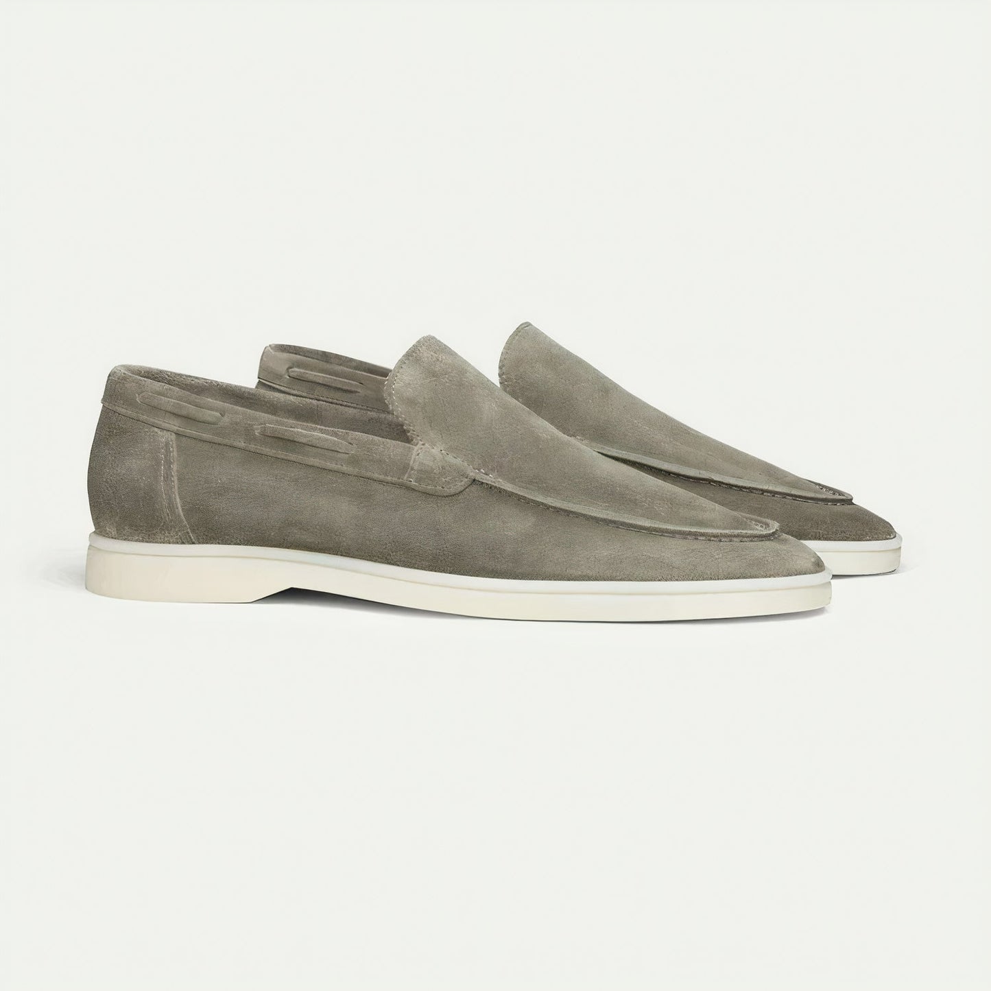 Zwarte Leren Loafers voor Heren Suède Klassieke Stijl