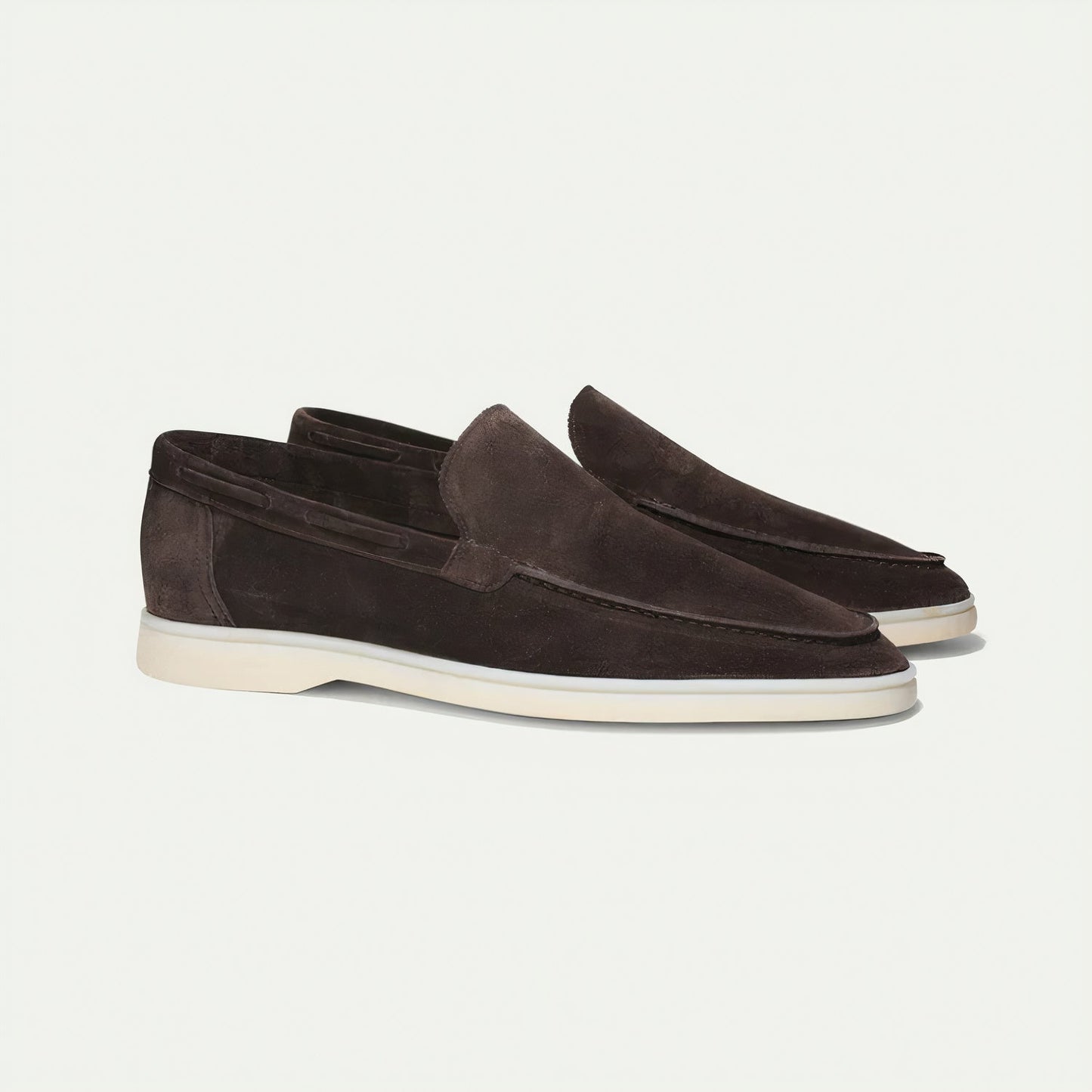 Zwarte Leren Loafers voor Heren Suède Klassieke Stijl