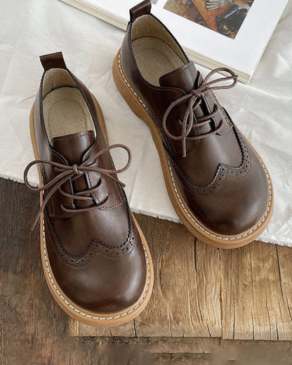 Vrouwelijke Oxford Schoenen Retro Stijl Elsie → Retro Oxford Schoenen voor Vrouwen Elegant