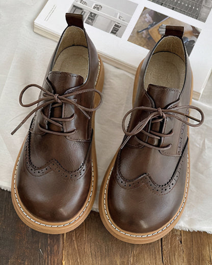 Vrouwelijke Oxford Schoenen Retro Stijl Elsie → Retro Oxford Schoenen voor Vrouwen Elegant