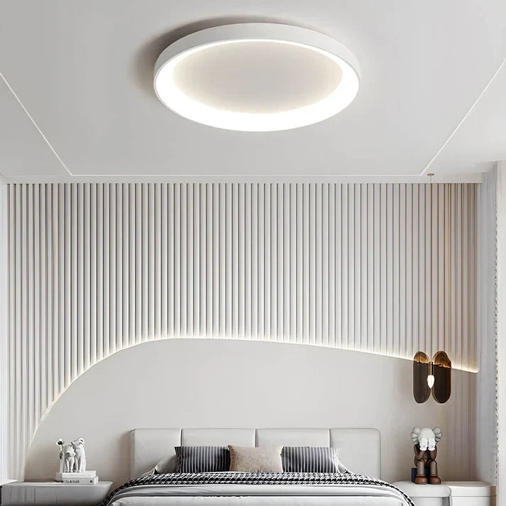 Minimalistische plafondlamp metaal acryl LED zwart woonkamer plafondverlichting modern design ringlamp
