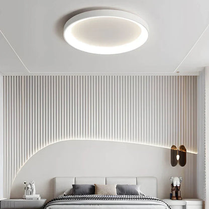 Minimalistische plafondlamp metaal acryl LED zwart woonkamer plafondverlichting modern design ringlamp