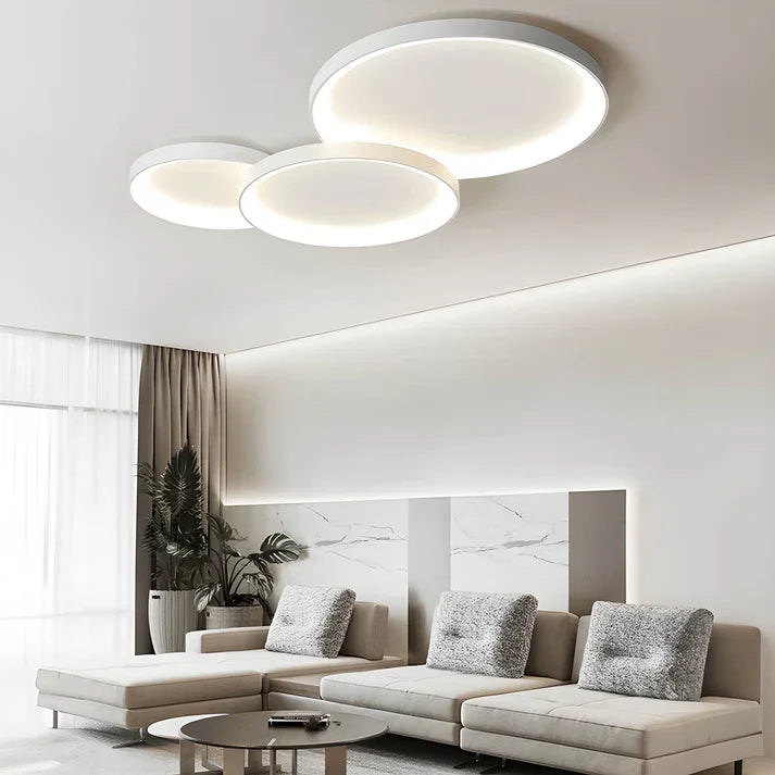 Minimalistische plafondlamp metaal acryl LED zwart woonkamer plafondverlichting modern design ringlamp