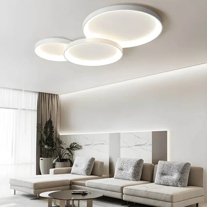 Minimalistische plafondlamp metaal acryl LED zwart woonkamer plafondverlichting modern design ringlamp