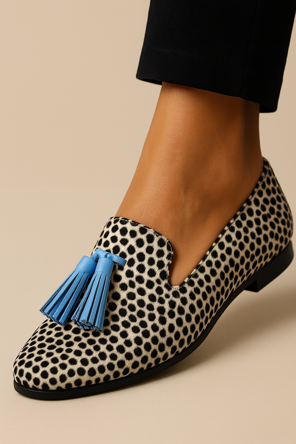 Dames Loafers Leuke Print Met Kwastdetails - StudioMarella
