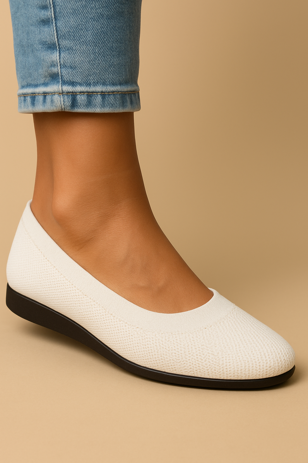 Dames Ballerina's Comfortabel Zacht Leer Elza