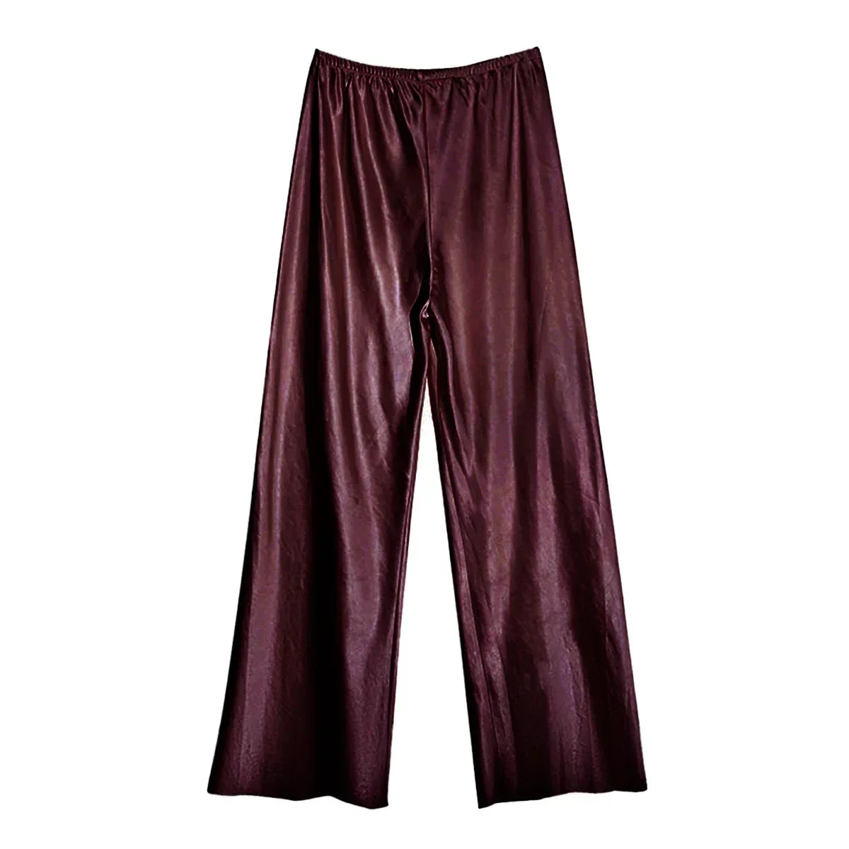 Satijnen Look Broek Wide Leg Elegant Comfortabele Damestijl
