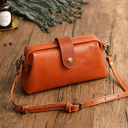 Crossbody Schoudertas Leer 22x12x6 cm Handgemaakt Damestas voor Dagelijks Gebruik Elegante Compacte Tas