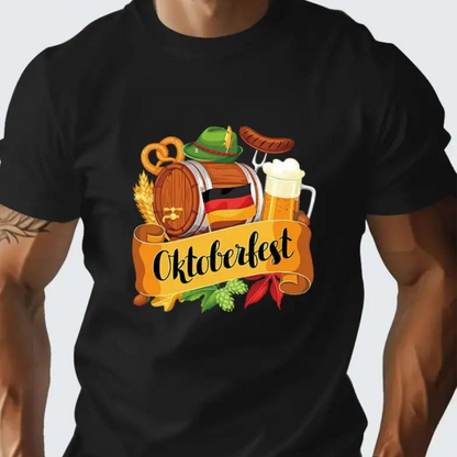 Oktoberfest T-shirt Korte Mouw voor Mannen