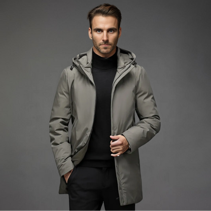 Heren Winterjas Slim Fit met Afneembare Capuchon - StudioMarella