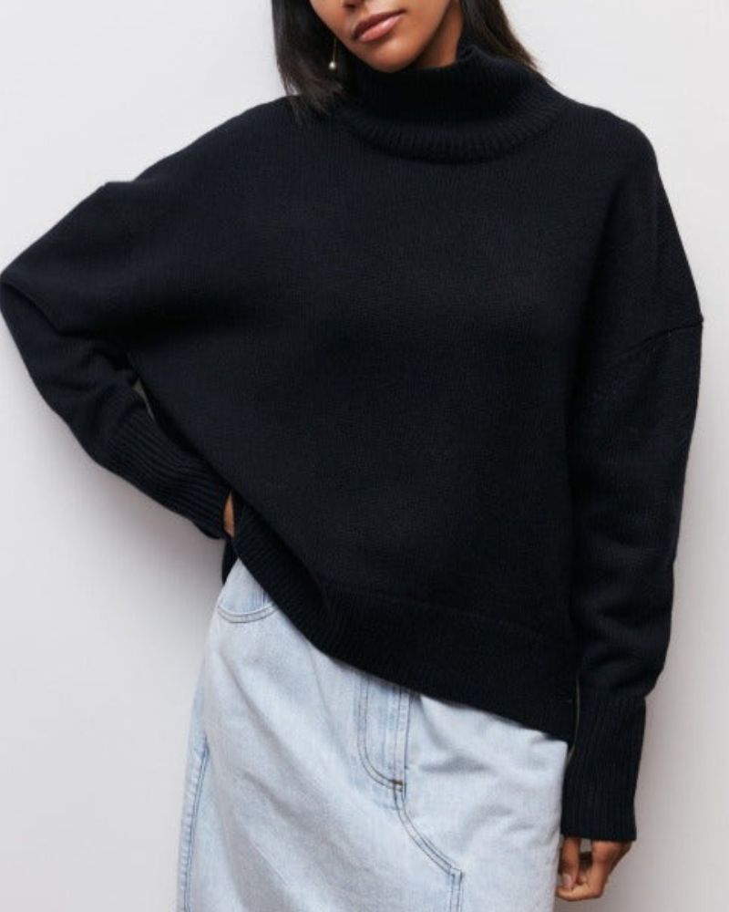 Dames Coltrui Oversized Elegant Zwart