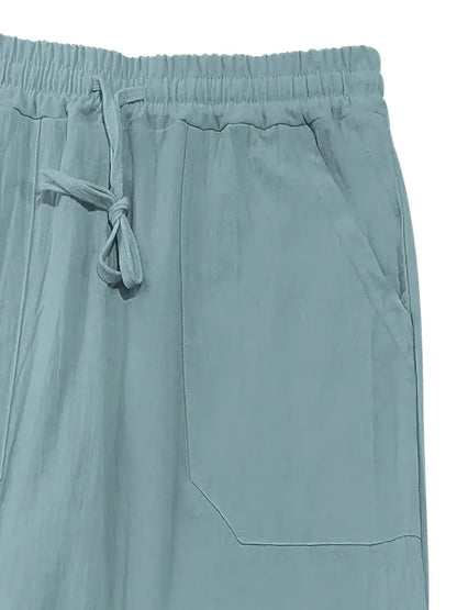 Lichte Zomerbroek Heren Linnen Casual Maes