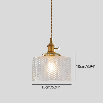 Hanglamp Glas Brons Verstelbare Kabel Woonkamer Eettafel Transparante Glazen Hanglamp Sfeerverlichting Vintage