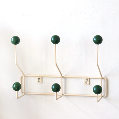 Kapstok Wandhaak Metaal Mid-Century Stijl 3 of 4 Haken Geel Groen Wit Hal