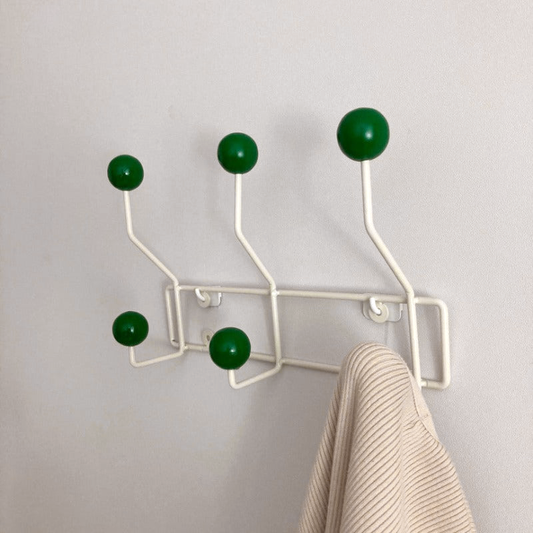 Kapstok Wandhaak Metaal Mid-Century Stijl 3 of 4 Haken Geel Groen Wit Hal