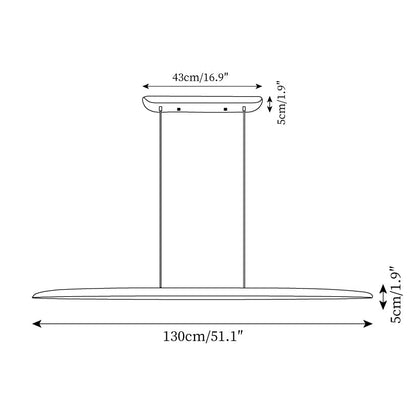 LED hanglamp hout lineair warm wit eettafel woonkamer kantoor minimalistisch Japandi design dimbaar keuken eiland verlichting