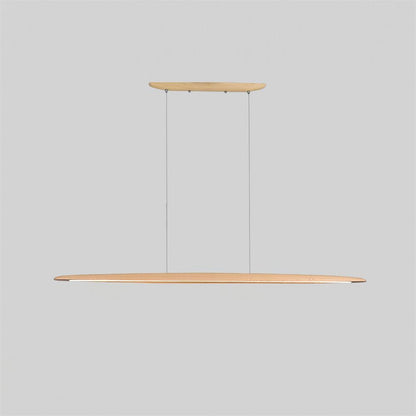 LED hanglamp hout lineair warm wit eettafel woonkamer kantoor minimalistisch Japandi design dimbaar keuken eiland verlichting