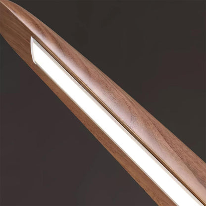 LED hanglamp hout lineair warm wit eettafel woonkamer kantoor minimalistisch Japandi design dimbaar keuken eiland verlichting