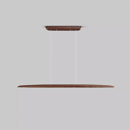 LED hanglamp hout lineair warm wit eettafel woonkamer kantoor minimalistisch Japandi design dimbaar keuken eiland verlichting
