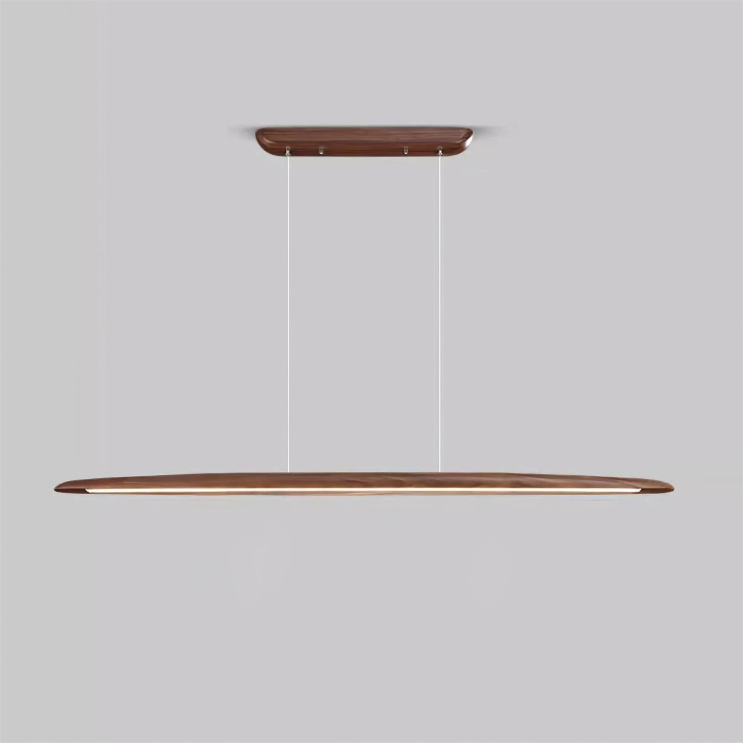 LED hanglamp hout lineair warm wit eettafel woonkamer kantoor minimalistisch Japandi design dimbaar keuken eiland verlichting