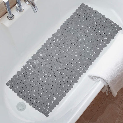 Antislip Badmat met Natuurlijk Kiezelsteendesign – Massage Effect – Wit Grijs Zwart Bruin Transparant – 70x36cm 88x40cm voor Douche Badkamer Spa Veilig Ontspannend