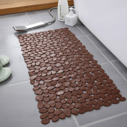 Antislip Badmat met Natuurlijke Kiezelsteenstructuur – Comfortabel en Veilig voor Douche en Bad