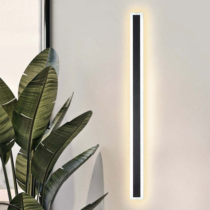Buitenwandlamp LED Lineair Zwart Acryl IP65 Dimbaar Tuin Gevel Modern