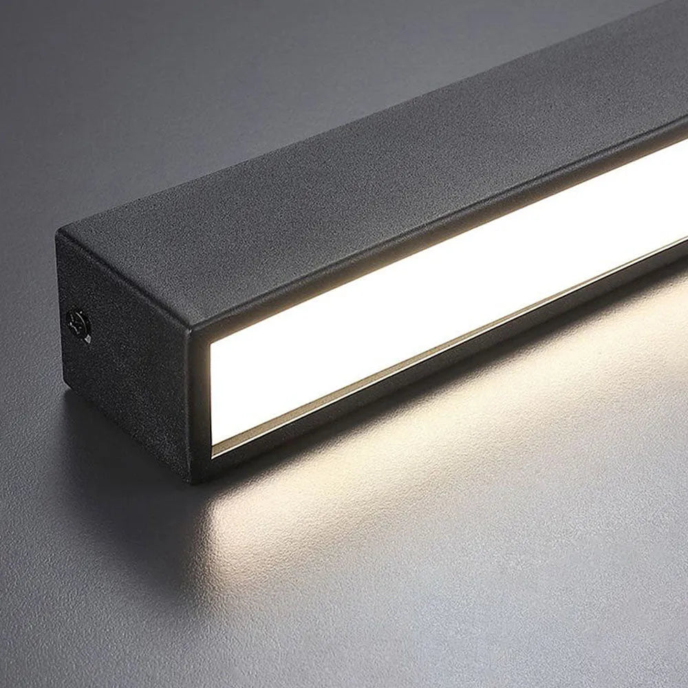 LED plafondlamp zwart langwerpig modern voor woonkamer hal slaapkamer minimalistische plafondverlichting binnen