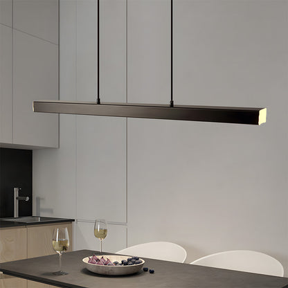 Verumo Hanglamp LED Metaal Zwart Keukeneiland Eettafel Moderne Verlichting Lineaire Hanglamp