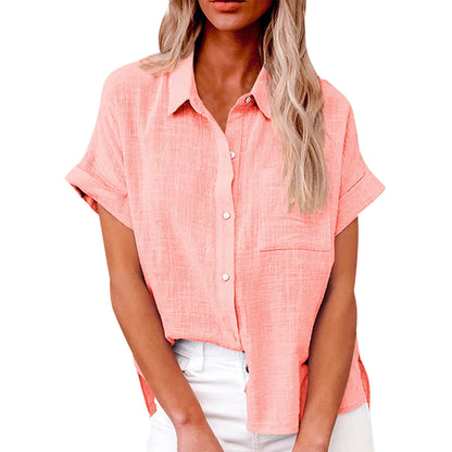 Vrouwen Blouse Casual Katoen Bloemenprint - StudioMarella