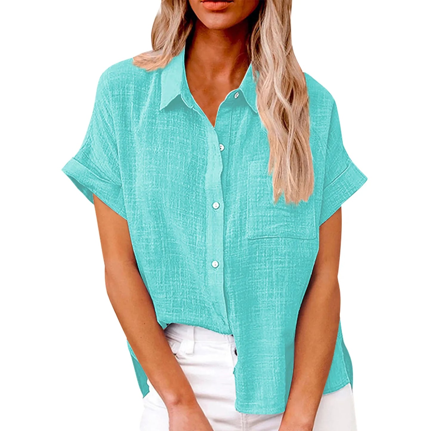 Vrouwen Blouse Casual Katoen Bloemenprint