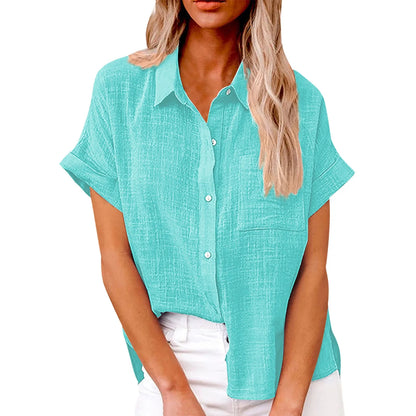 Vrouwen Blouse Casual Katoen Bloemenprint