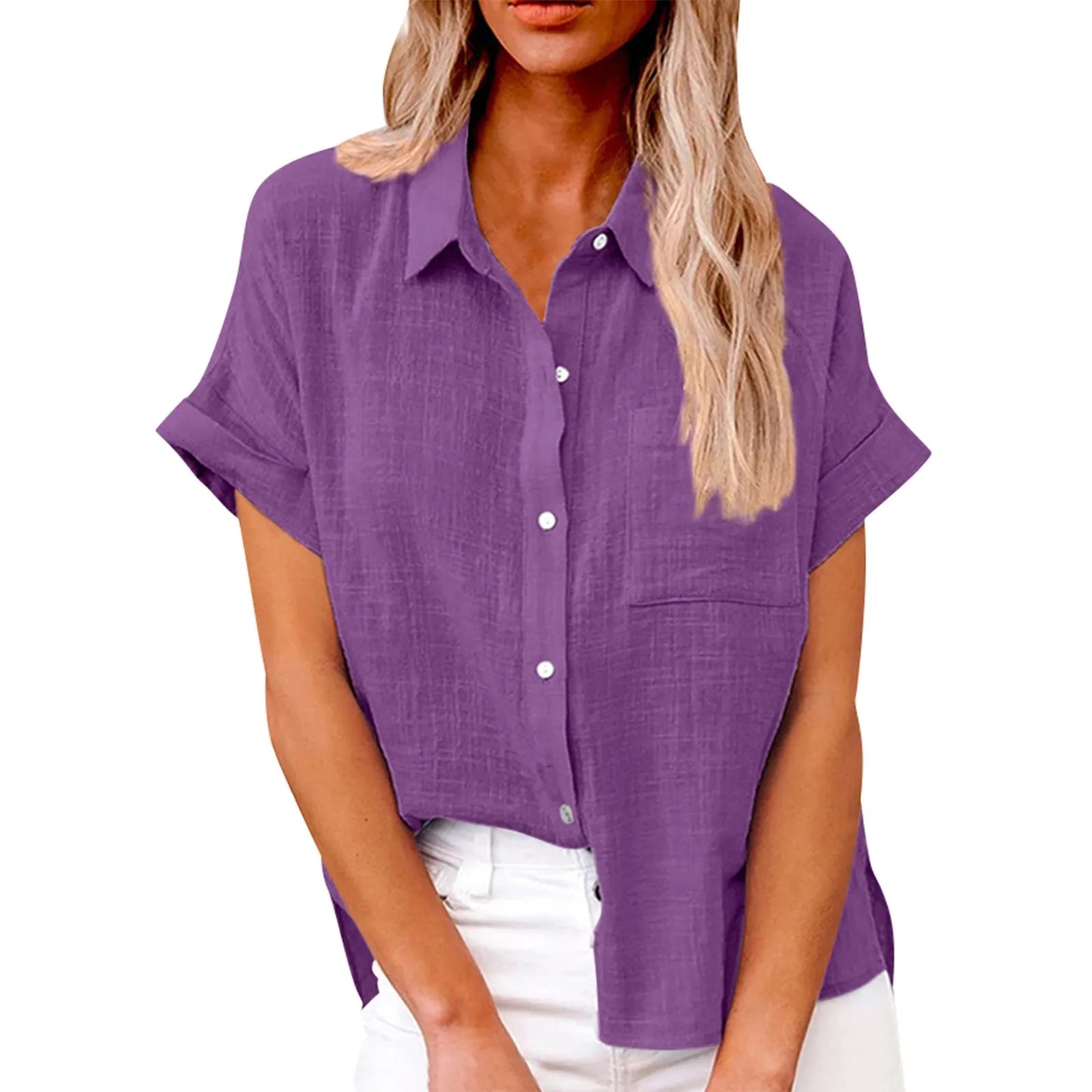 Vrouwen Blouse Casual Katoen Bloemenprint
