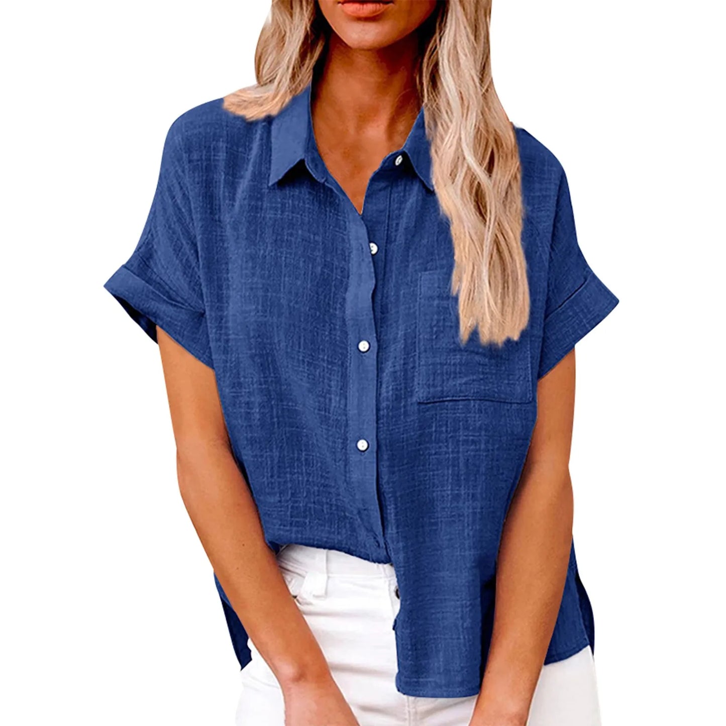 Vrouwen Blouse Casual Katoen Bloemenprint
