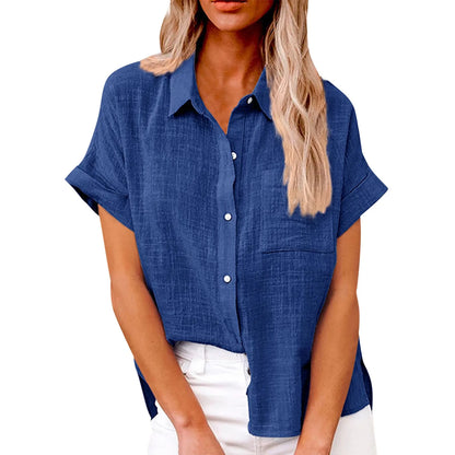 Vrouwen Blouse Casual Katoen Bloemenprint