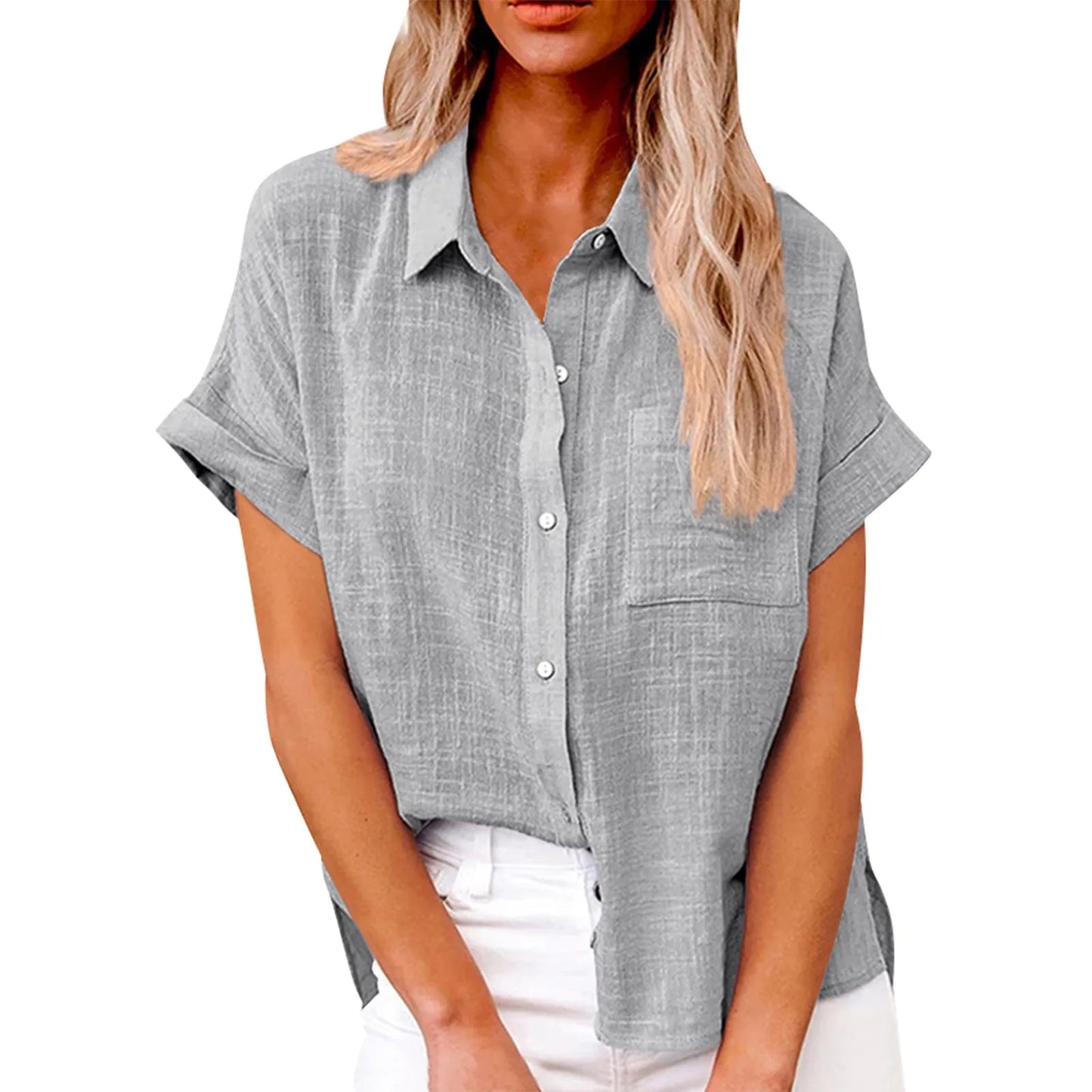 Vrouwen Blouse Casual Katoen Bloemenprint