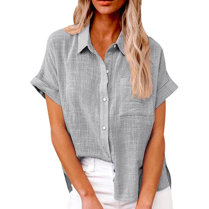 Vrouwen Blouse Casual Katoen Bloemenprint