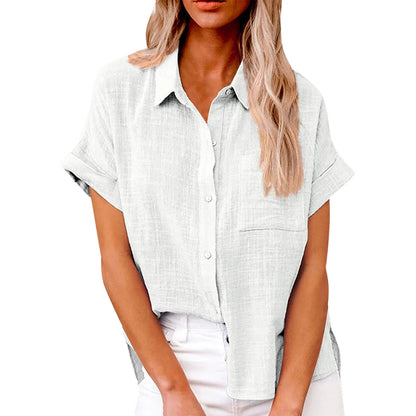 Vrouwen Blouse Casual Katoen Bloemenprint