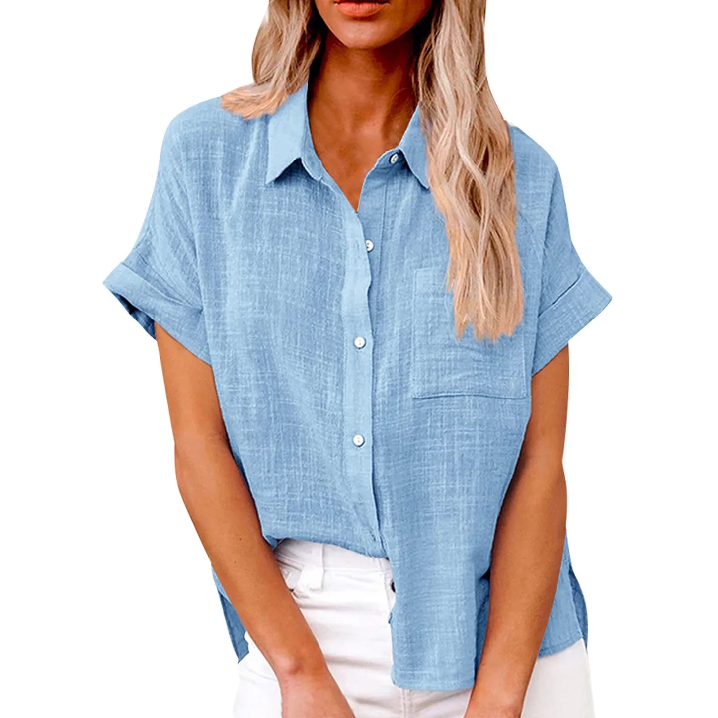 Vrouwen Blouse Casual Katoen Bloemenprint